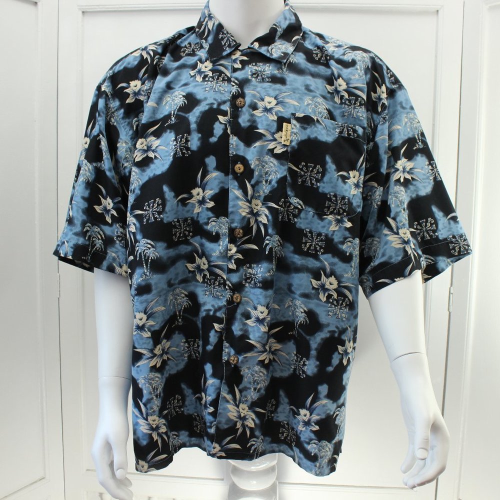 Sunset Breeze Hawaiian Shirt Button Up Short Sleeve Mens Size XL